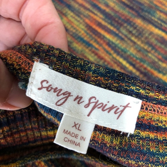 Song n Spirit Waffle Knit 3/4 Sleeve Swing Dress - Picture 5 of 7